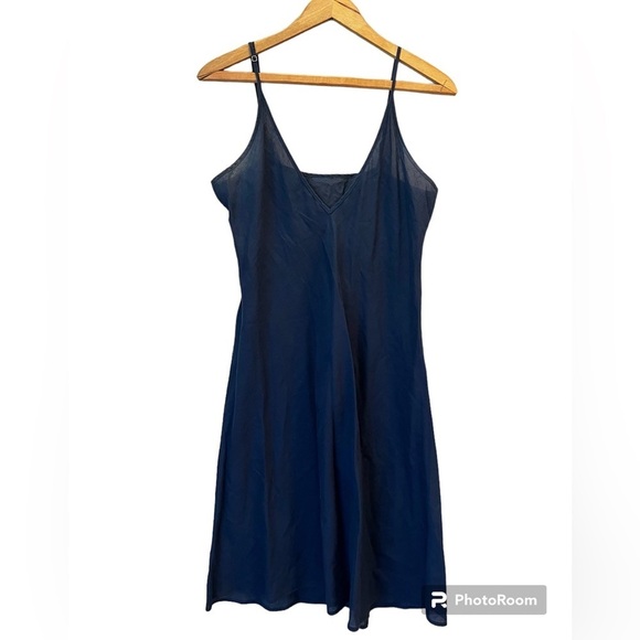 J. Crew Wrap Midi Dress Short Sleeve Nautical Swiss Dot Womens Sz 10 Navy Blue - Picture 6 of 8